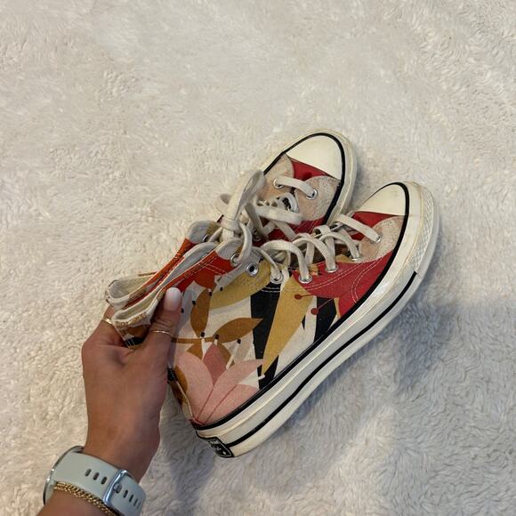 Size 8 - Converse Chuck 70 High Vintage Floral - Multi-Color Womens Hippie Core - Picture 5 of 9